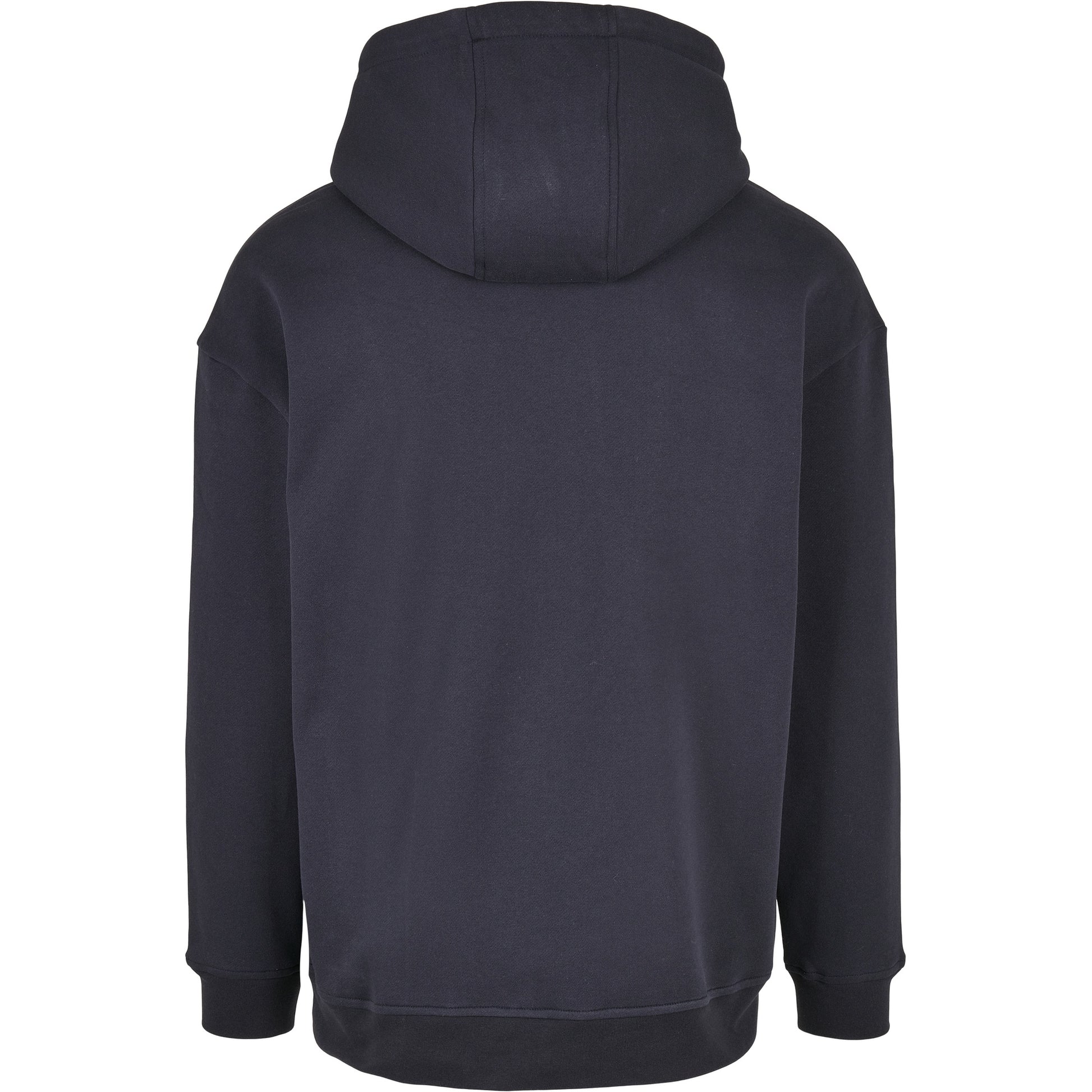 Navy - Side - Build Your Brand Mens Basic Oversized Hoodie