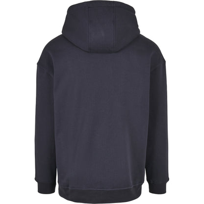 Navy - Side - Build Your Brand Mens Basic Oversized Hoodie