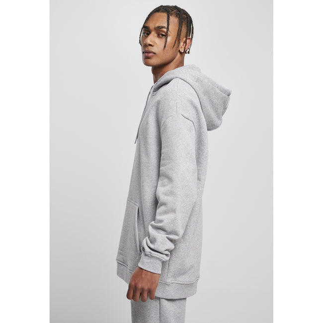 Heather Grey - Side - Build Your Brand Mens Basic Oversized Hoodie