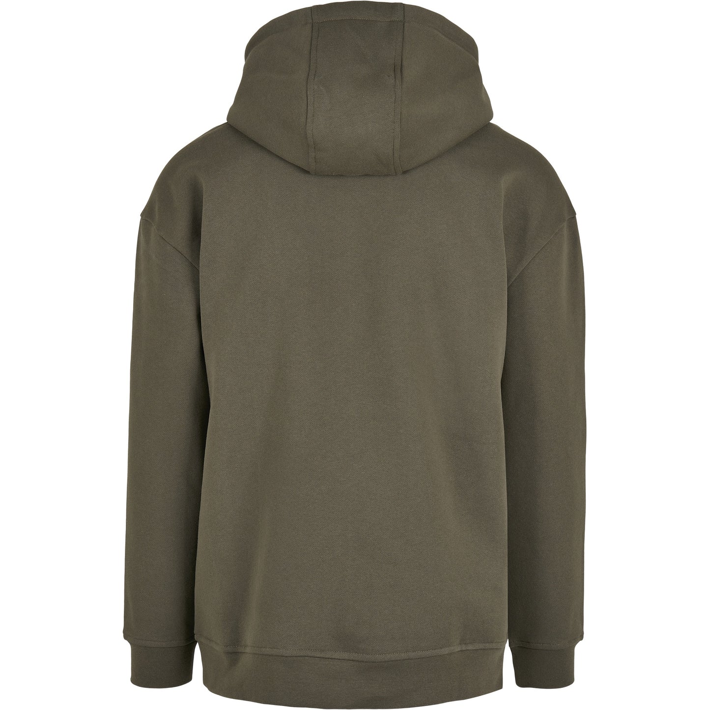Olive - Back - Build Your Brand Mens Basic Oversized Hoodie