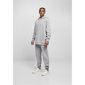 Heather Grey - Close up - Build Your Brand Mens Basic Oversized Hoodie