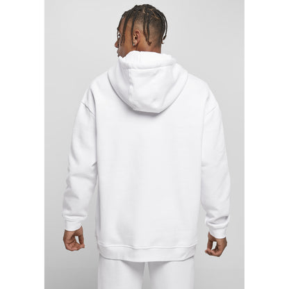 White - Lifestyle - Build Your Brand Mens Basic Oversized Hoodie