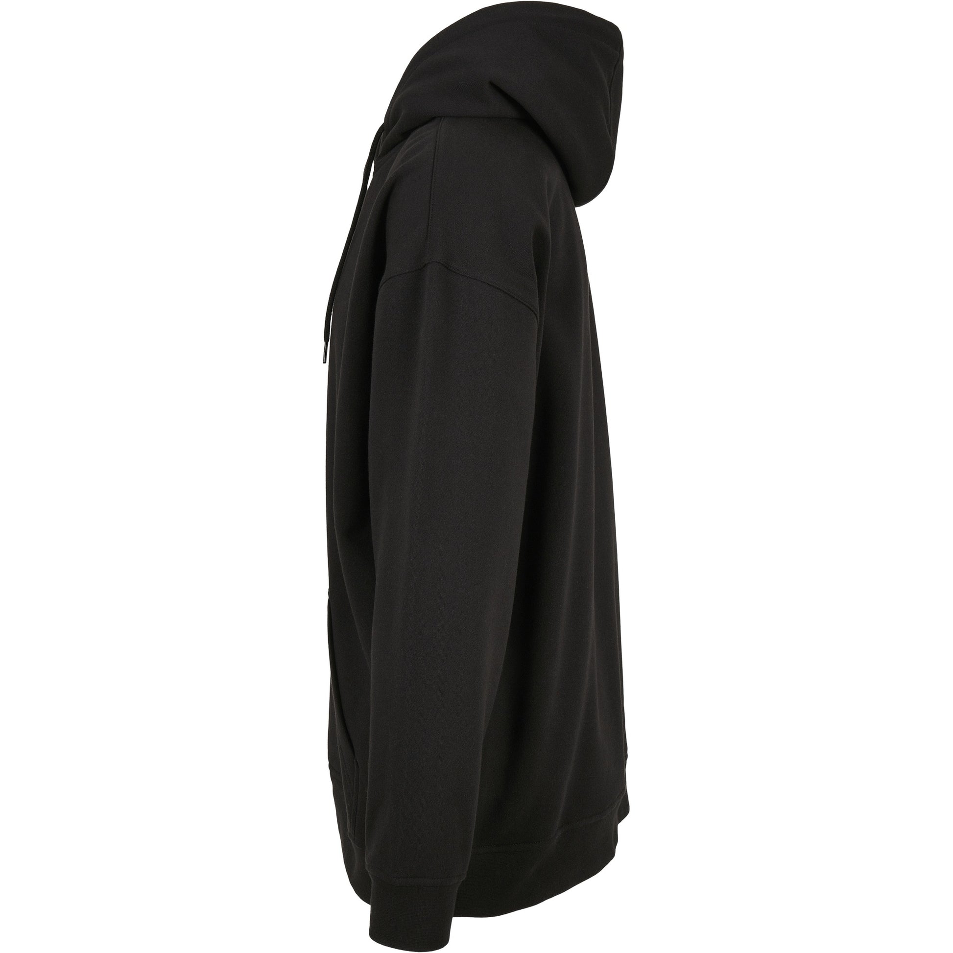 Black - Side - Build Your Brand Mens Basic Oversized Hoodie