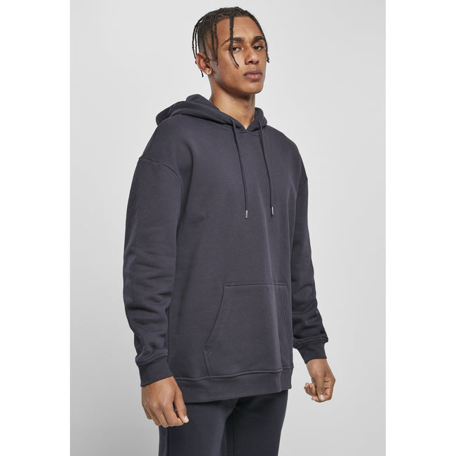 Navy - Back - Build Your Brand Mens Basic Oversized Hoodie