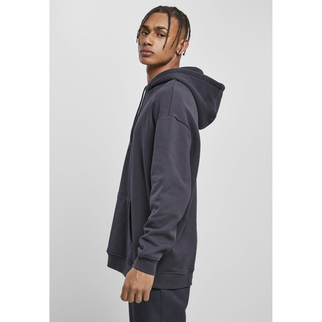 Navy - Side - Build Your Brand Mens Basic Oversized Hoodie