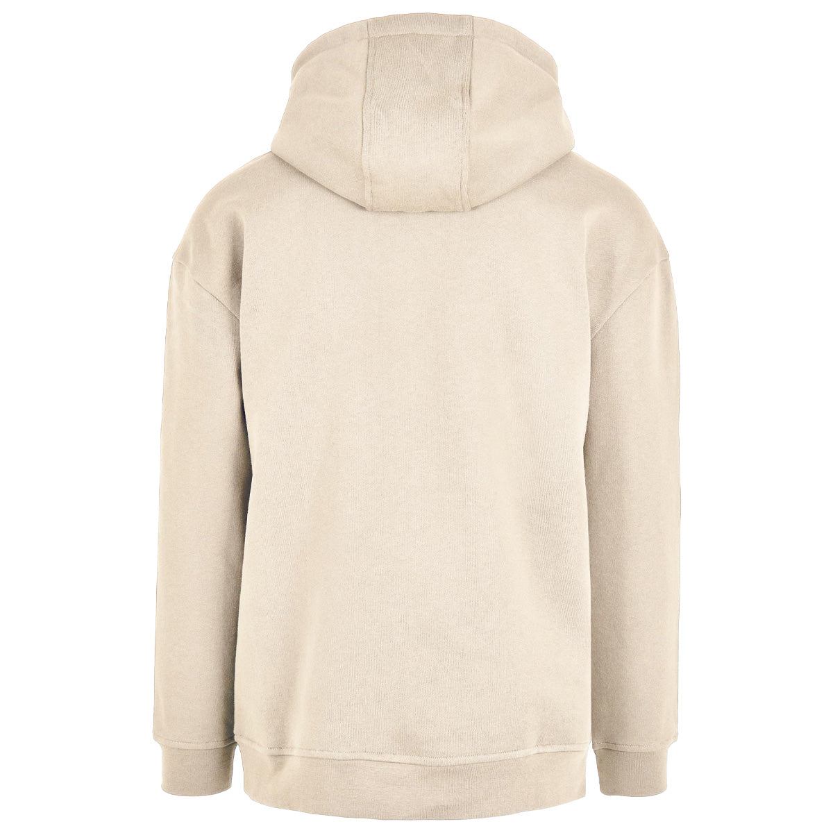 Sand - Back - Build Your Brand Mens Basic Oversized Hoodie