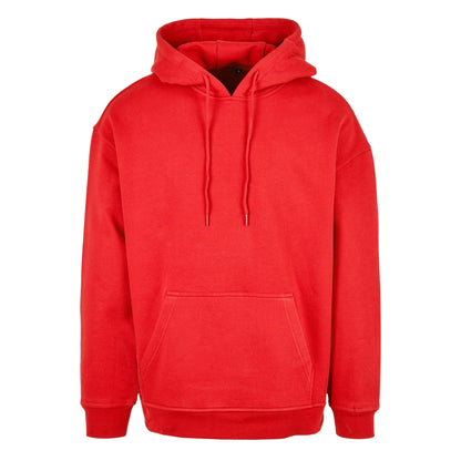 City Red - Front - Build Your Brand Mens Basic Oversized Hoodie