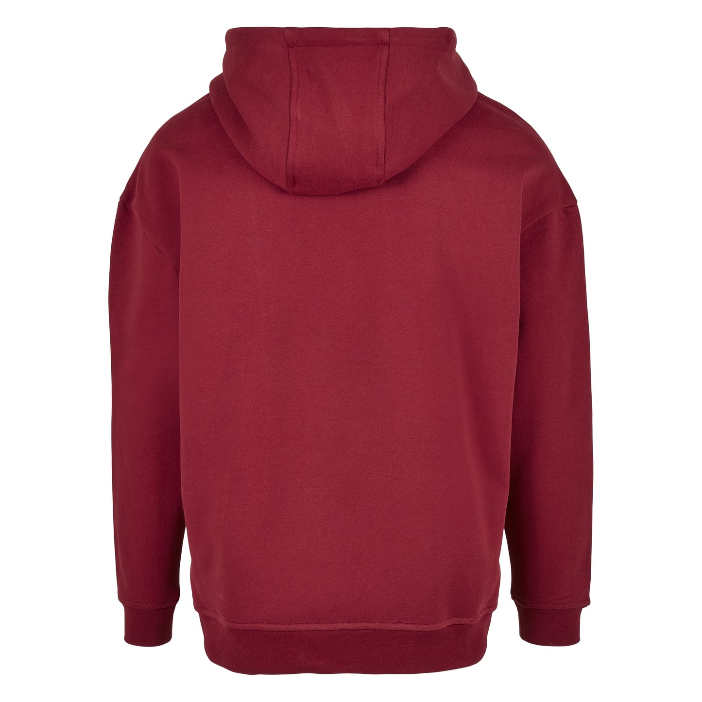 Burgundy - Back - Build Your Brand Mens Basic Oversized Hoodie