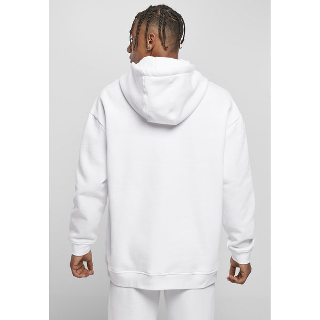 White - Lifestyle - Build Your Brand Mens Basic Oversized Hoodie