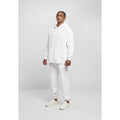 White - Close up - Build Your Brand Mens Basic Oversized Hoodie