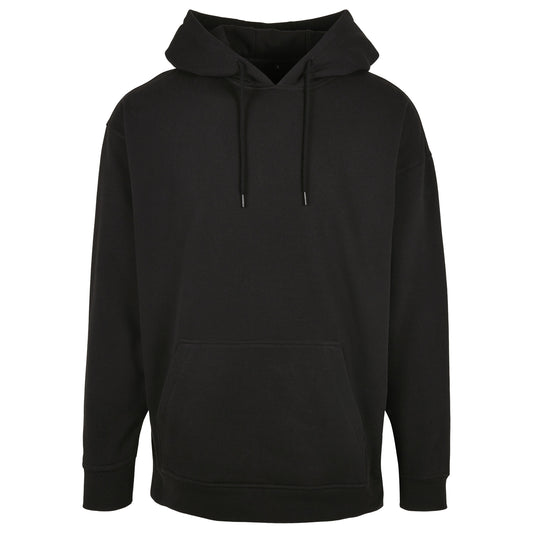 Black - Front - Build Your Brand Mens Basic Oversized Hoodie