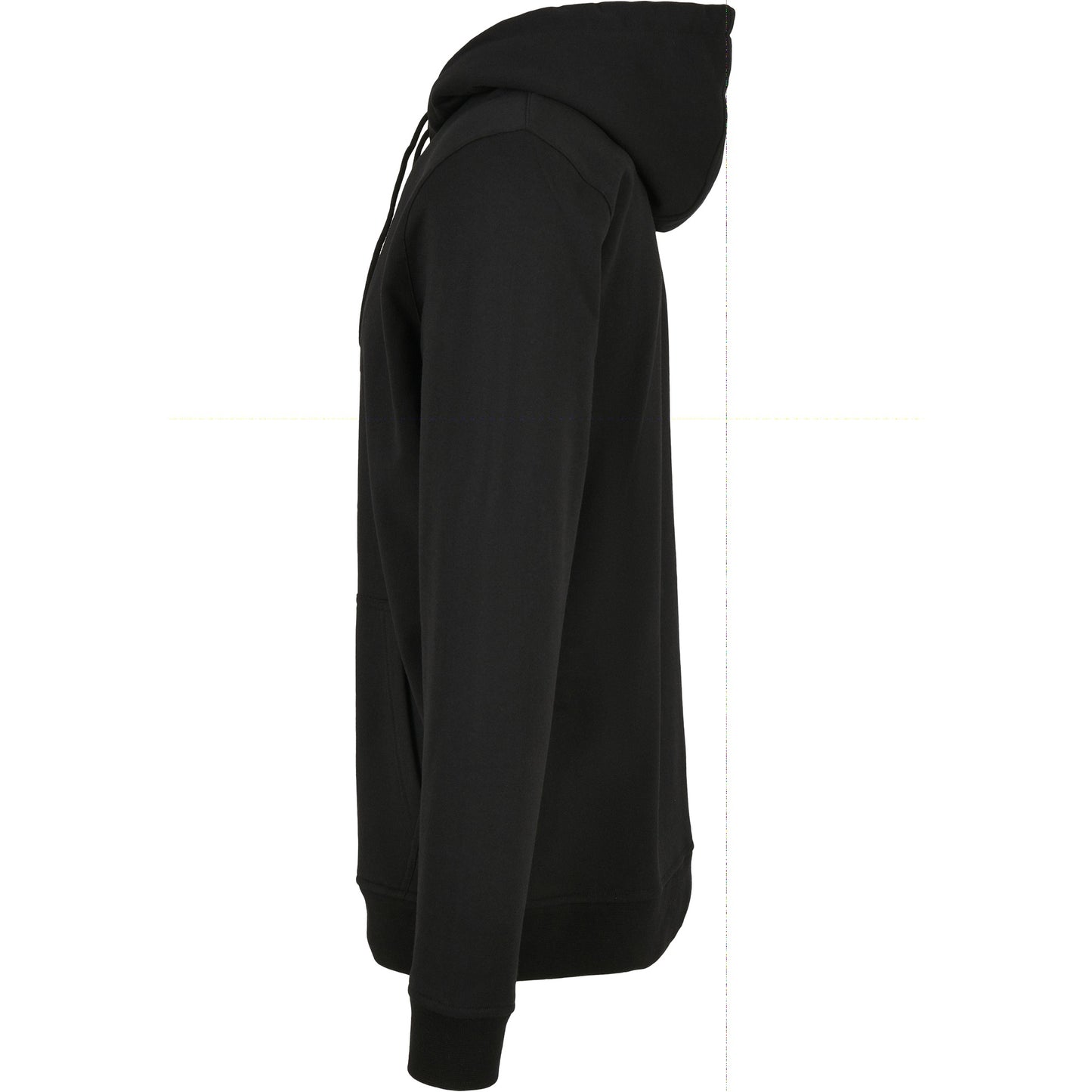 Black - Side - Build Your Brand Mens Basic Hoodie