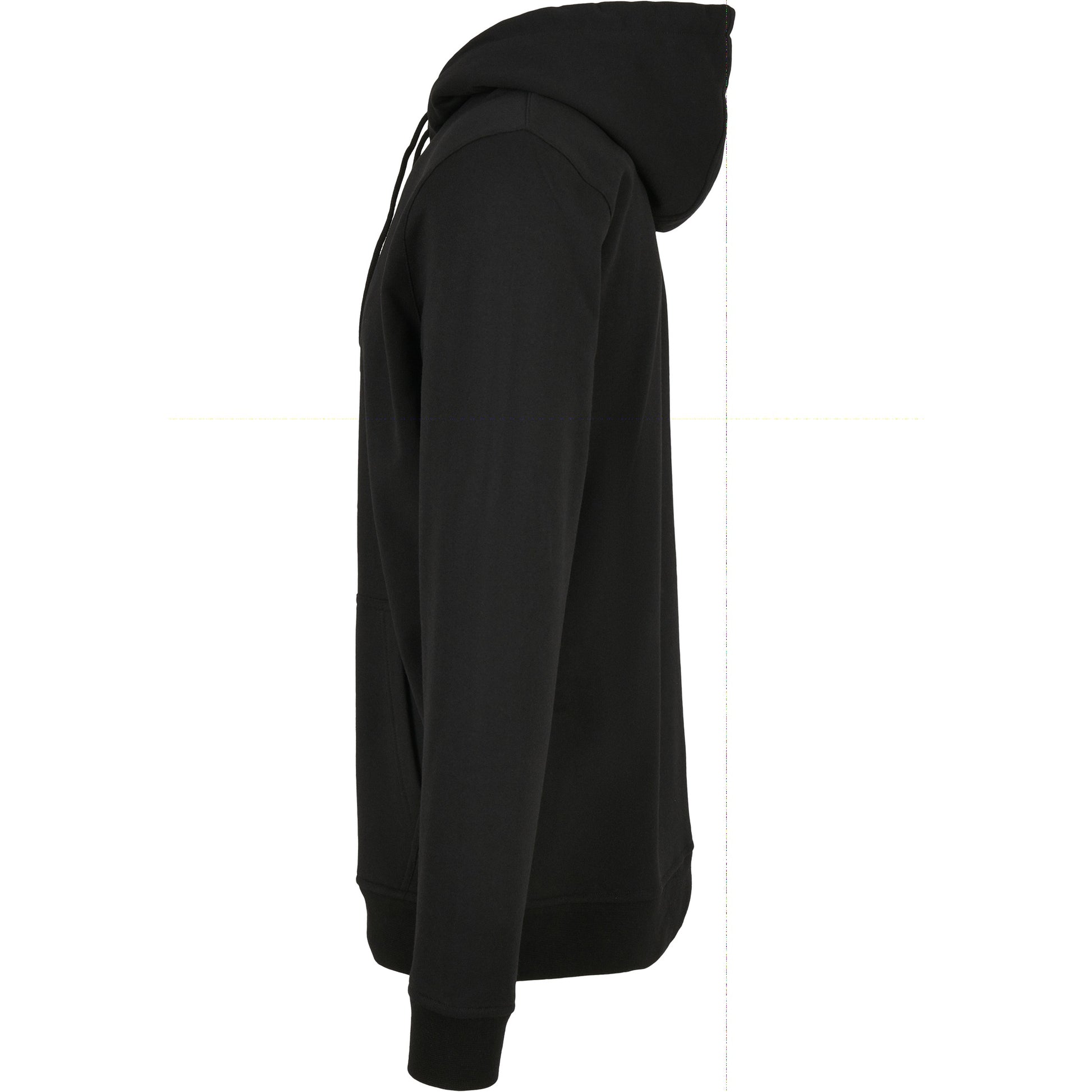 Black - Side - Build Your Brand Mens Basic Hoodie