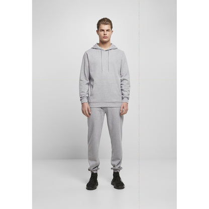 Heather Grey - Close up - Build Your Brand Mens Basic Hoodie