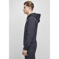 Navy - Side - Build Your Brand Mens Basic Hoodie