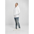 White - Close up - Build Your Brand Mens Basic Hoodie
