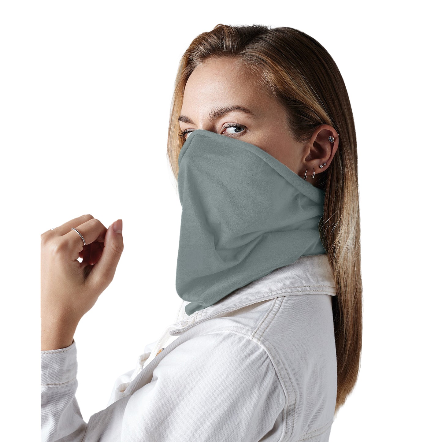 Grey - Back - Beechfield Unisex Adult Morf Recycled Neck Warmer