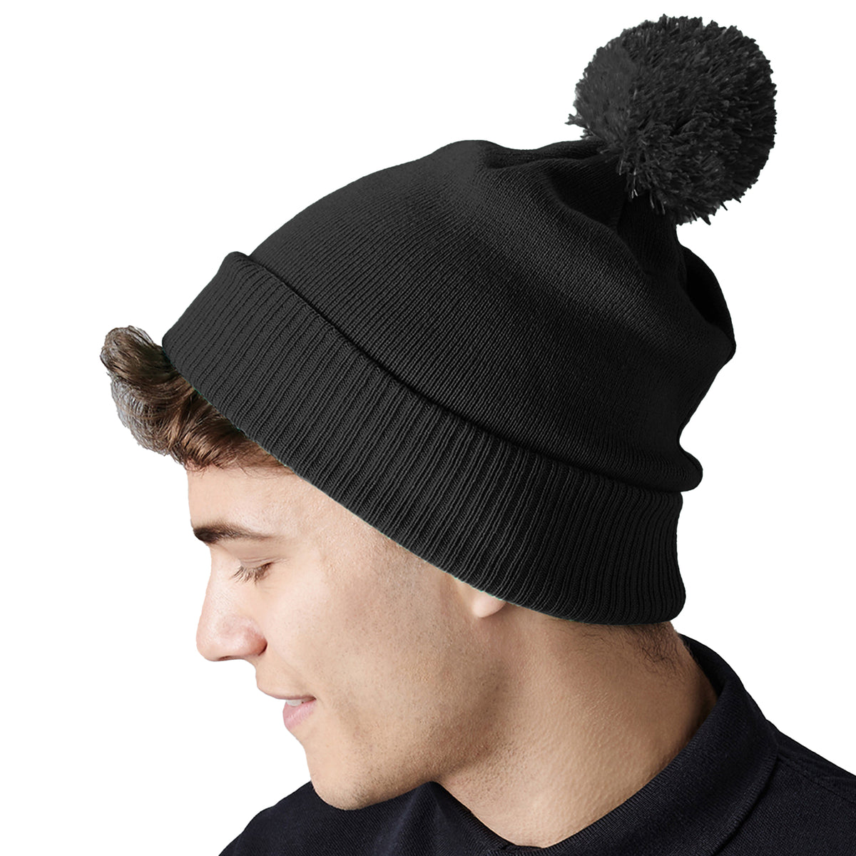 Black - Back - Beechfield Unisex Adult Snowstar Beanie