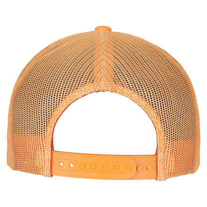 Neon Orange - Back - Flexfit Unisex Adult Neon Retro Trucker Cap