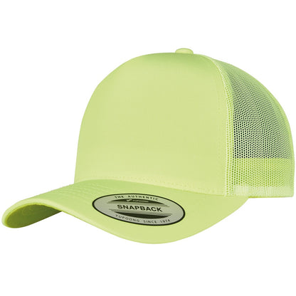 Neon Yellow - Front - Flexfit Unisex Adult Neon Retro Trucker Cap