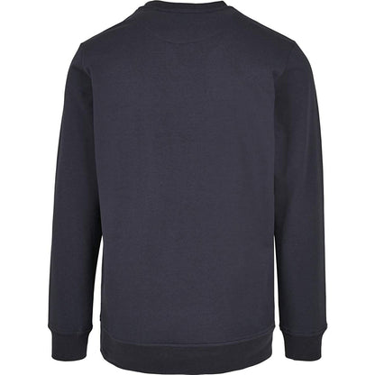 Navy - Back - Build Your Brand Mens Basic Crew Neck Sweatshirt