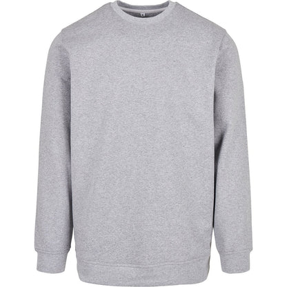 Heather Grey - Front - Build Your Brand Mens Basic Crew Neck Sweatshirt