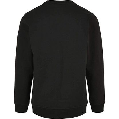 Black - Side - Build Your Brand Mens Basic Crew Neck Sweatshirt