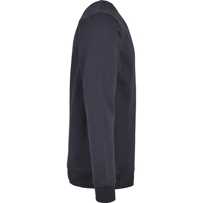 Navy - Side - Build Your Brand Mens Basic Crew Neck Sweatshirt