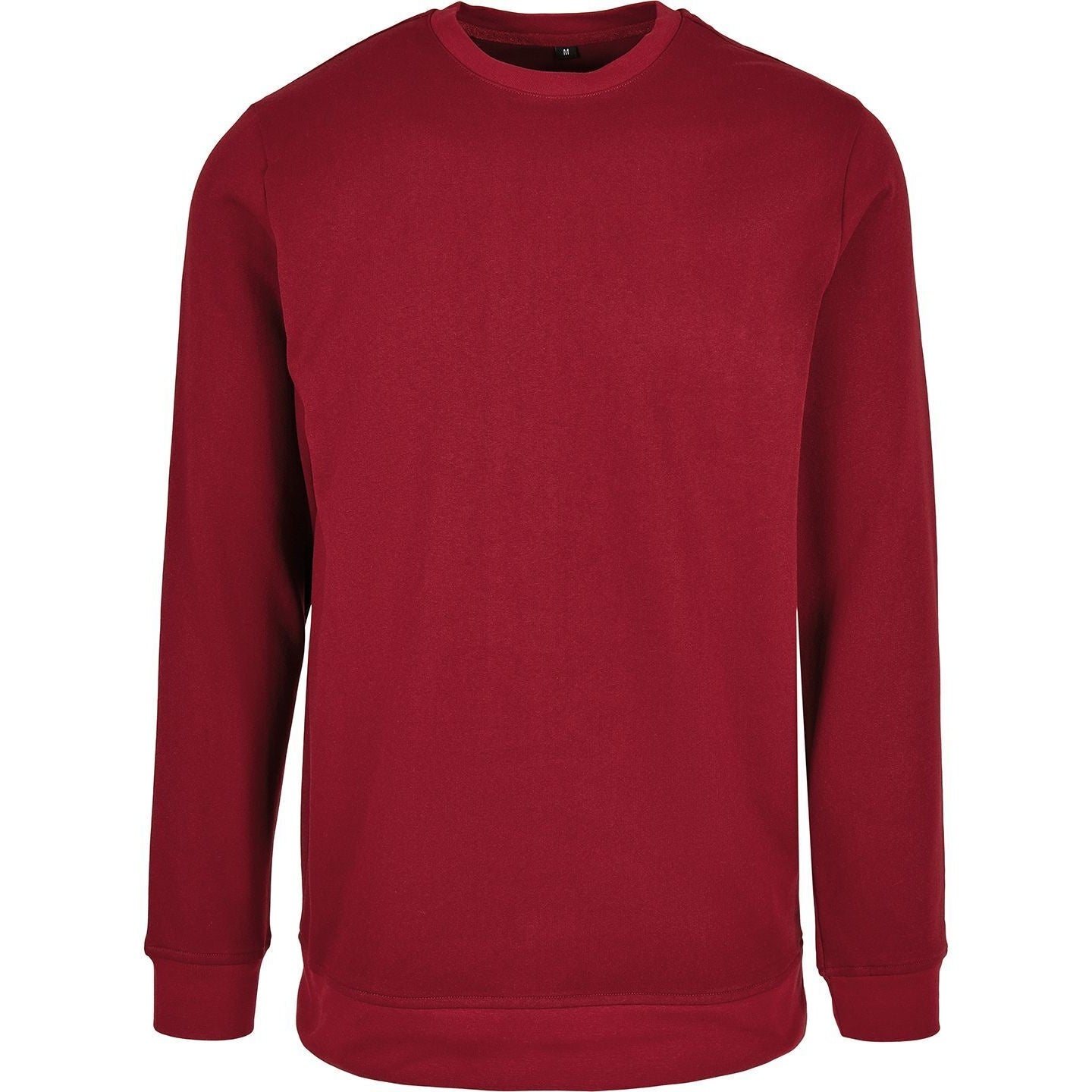 Burgundy - Front - Build Your Brand Mens Basic Crew Neck Sweatshirt