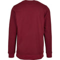 Burgundy - Back - Build Your Brand Mens Basic Crew Neck Sweatshirt