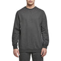 Charcoal - Back - Build Your Brand Mens Basic Crew Neck Sweatshirt