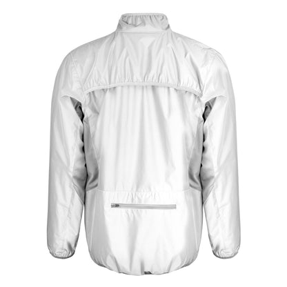 Neon White - Back - Spiro Mens Luxe Reflective Hi-Vis Jacket