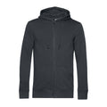 Asphalt - Front - B&C Mens Organic Zipped Hoodie