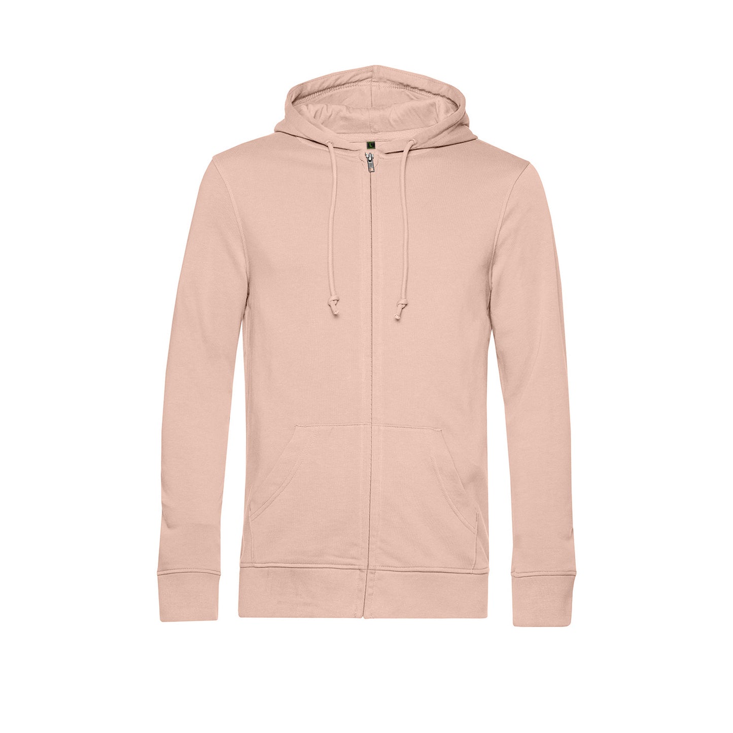 Soft Rose - Front - B&C Mens Organic Zipped Hoodie