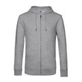 Heather Grey - Front - B&C Mens Organic Zipped Hoodie