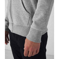 Heather Grey - Lifestyle - B&C Mens Organic Zipped Hoodie