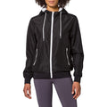 Black-White - Side - Build Your Brand Womens-Ladies Windrunner Recycled Jacket