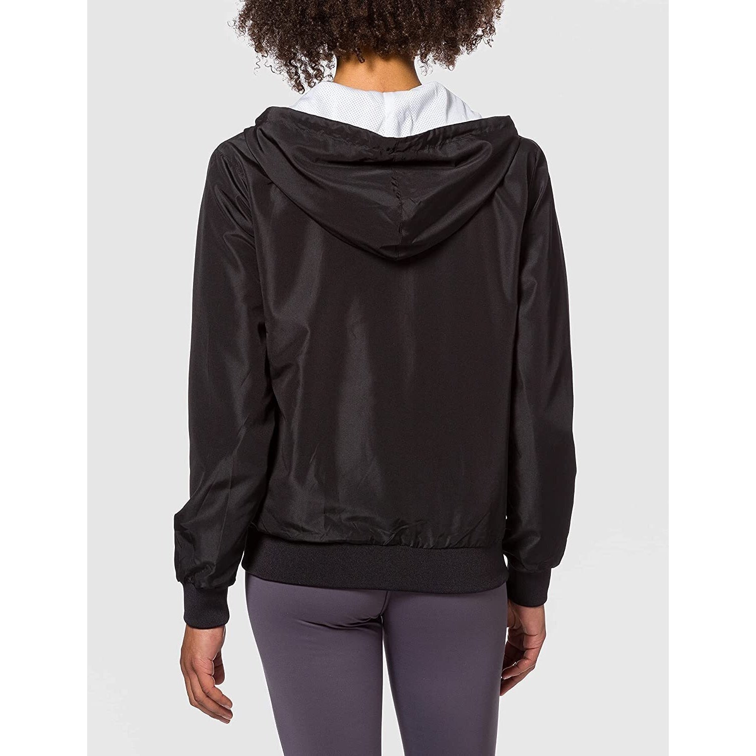 Black-White - Lifestyle - Build Your Brand Womens-Ladies Windrunner Recycled Jacket
