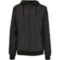 Black - Front - Build Your Brand Womens-Ladies Windrunner Recycled Jacket