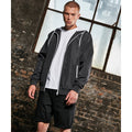 Black-White - Back - Build Your Brand Mens Windrunner Recycled Jacket