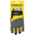 Grey-Black-Yellow - Back - Stanley Unisex Adult Performance Fingerless Safety Gloves