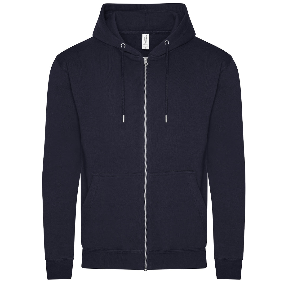 French Navy - Front - Awdis Unisex Adult Organic Hoodie