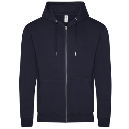 French Navy - Front - Awdis Unisex Adult Organic Hoodie