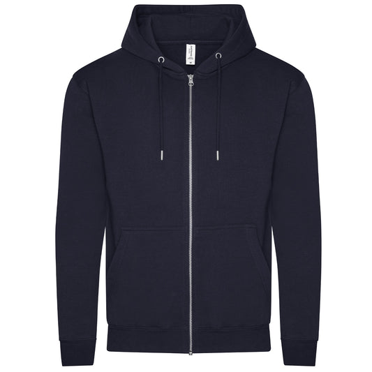 French Navy - Front - Awdis Unisex Adult Organic Hoodie