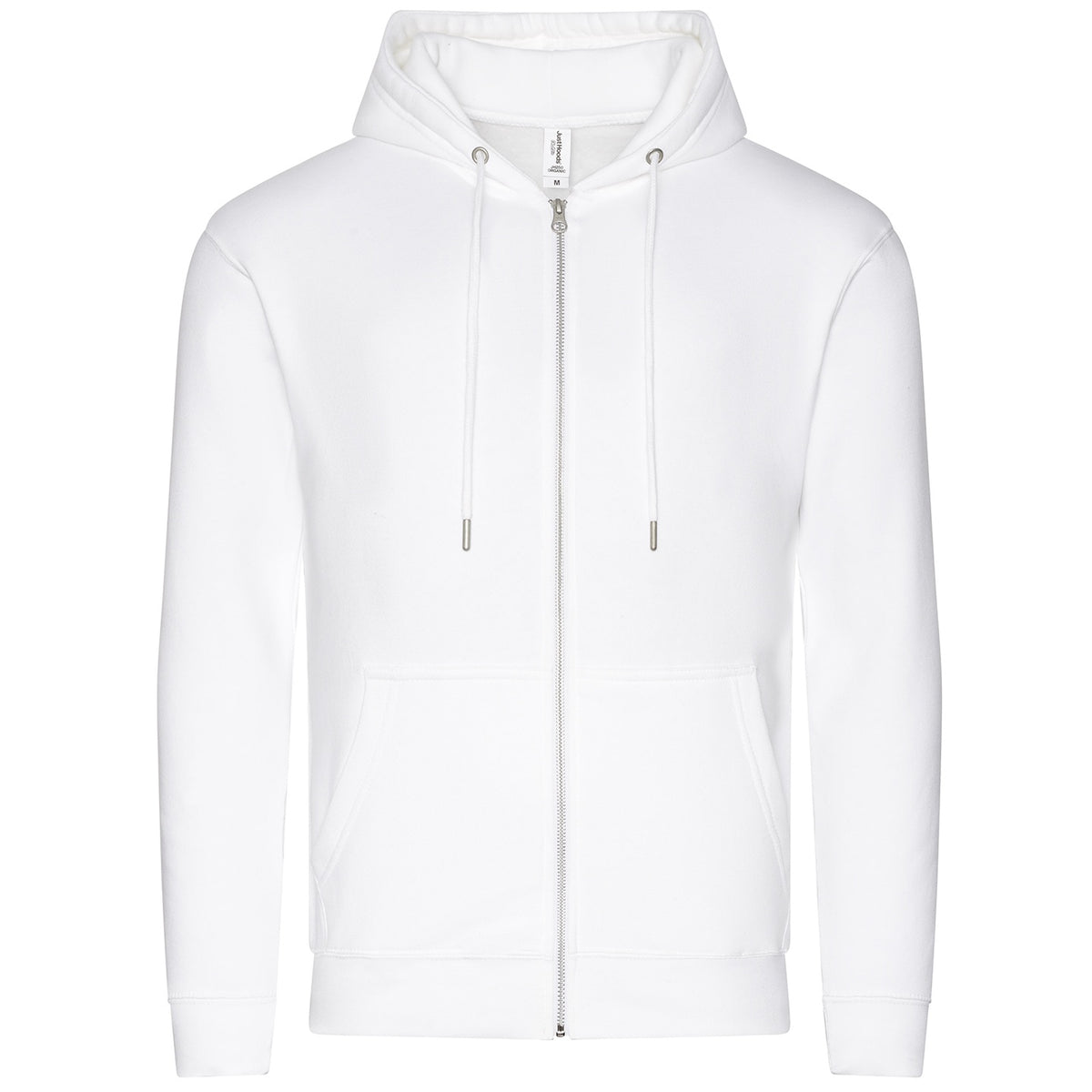 Arctic White - Front - Awdis Unisex Adult Organic Hoodie