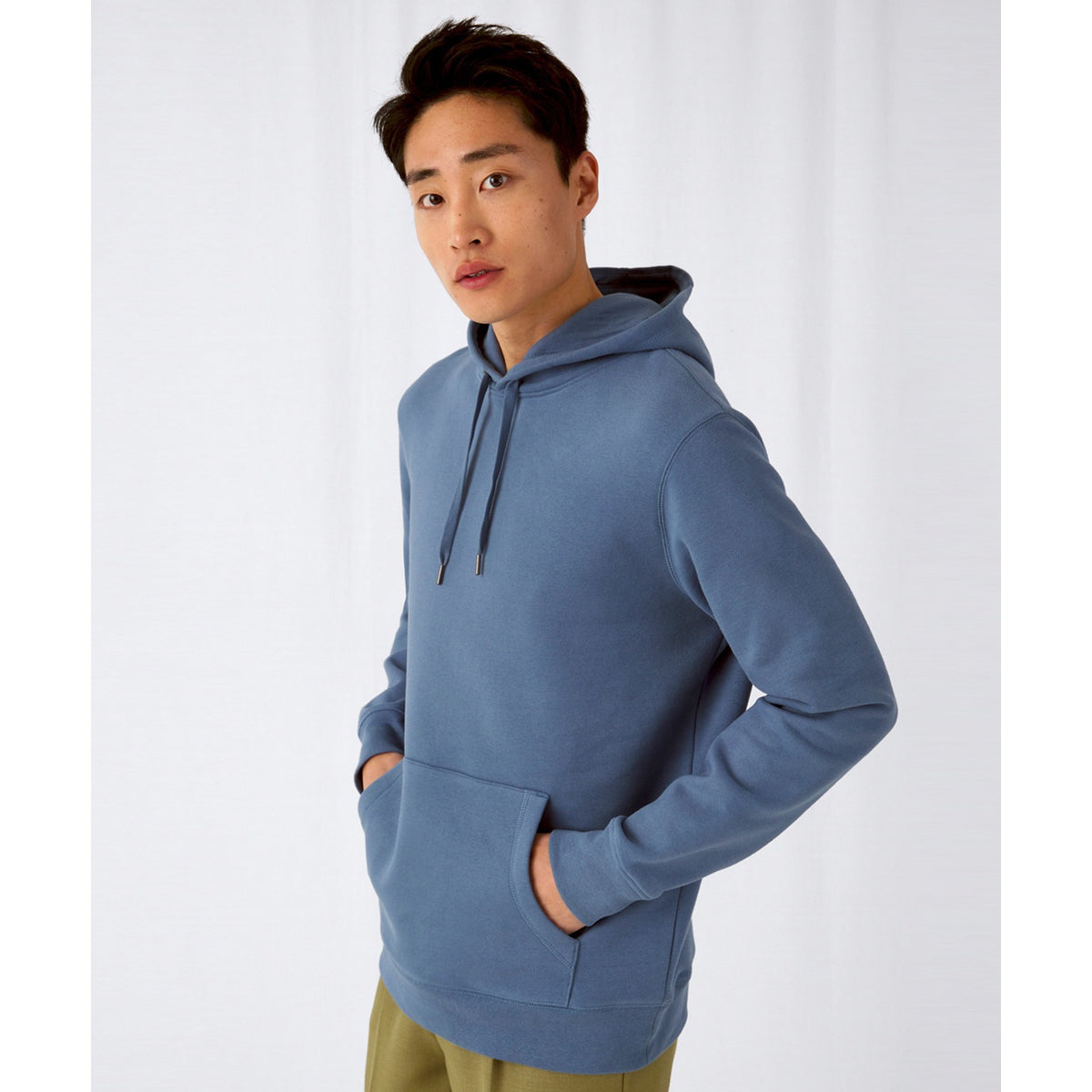 Royal Blue - Side - B&C Mens King Hoodie
