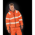 Fluorescent Orange - Back - Result Genuine Recycled Mens Ripstop Safety Padded Jacket
