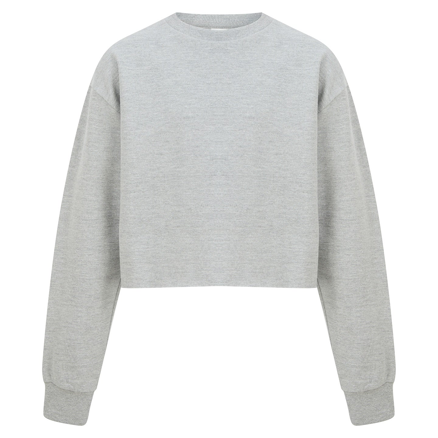 Heather Grey - Front - SF Minni Girls Heather Slounge Sweatshirt
