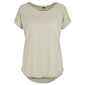 Soft Salvia - Front - Build Your Brand Womens-Ladies Long Slub T-Shirt