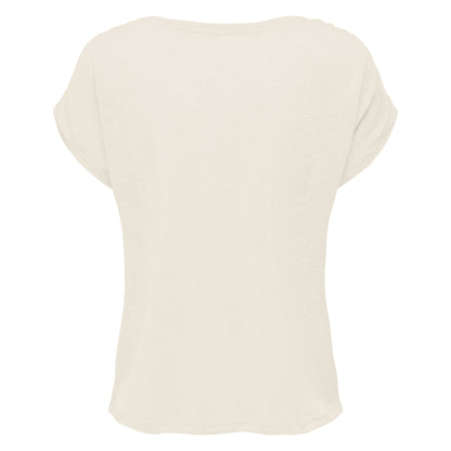 White Sand - Back - Build Your Brand Womens-Ladies Long Slub T-Shirt